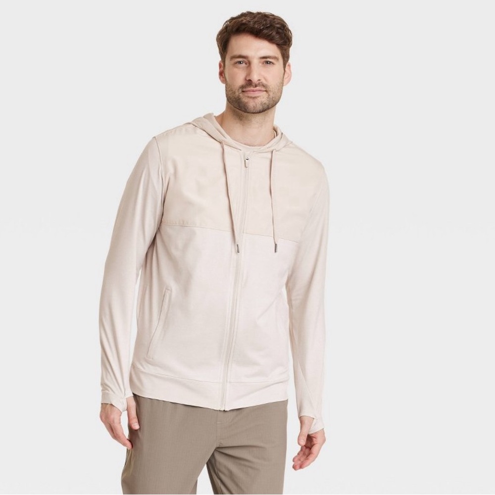 All in Motion Soft Stretch Hooded Full Zip Top in Size Medium